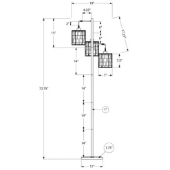 73" Metal Floor Lamp