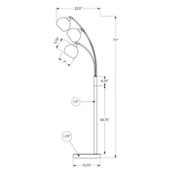 71" Metal Floor Lamp