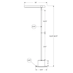 65" Metal Floor Lamp