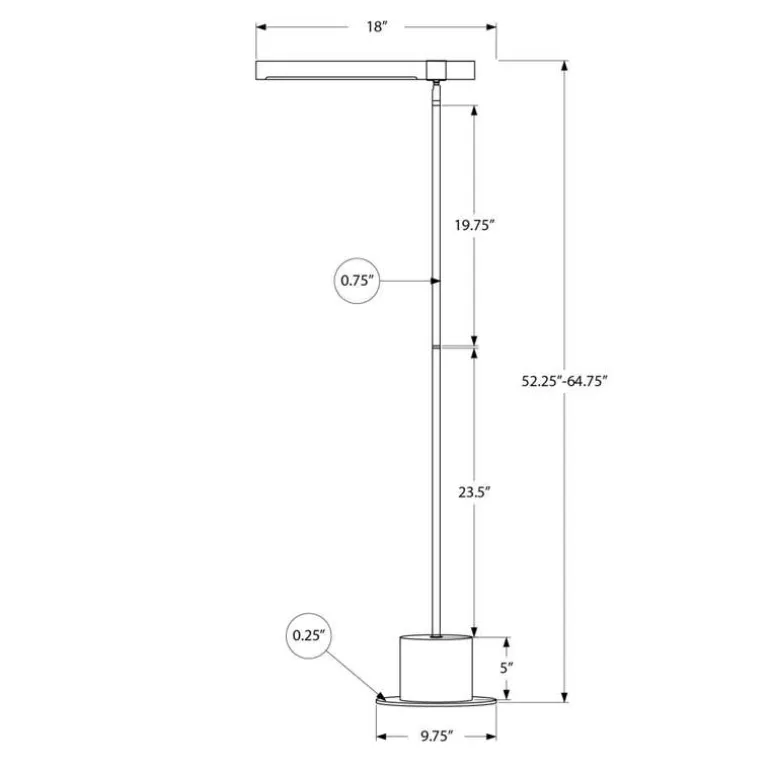 65" Metal Floor Lamp