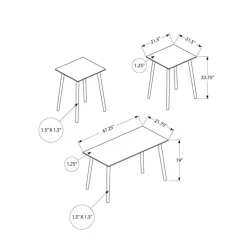 3 Pcs Coffee Table Set - Monarch
