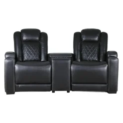 2 Power Modular Recliners and Angular Console with Cup Holders - 3 pcs