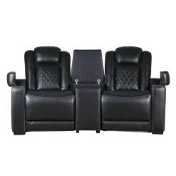 2 Power Modular Recliners and Angular Console with Cup Holders - 3 pcs