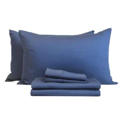 2 Twin XL Bamboo Bed Sheet Set - Blue