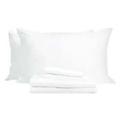 2 Twin XL Bamboo Bed Sheet Set - White