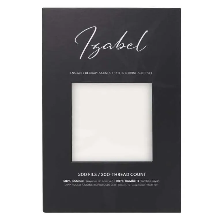 2 Twin XL Bamboo Bed Sheet Set - White