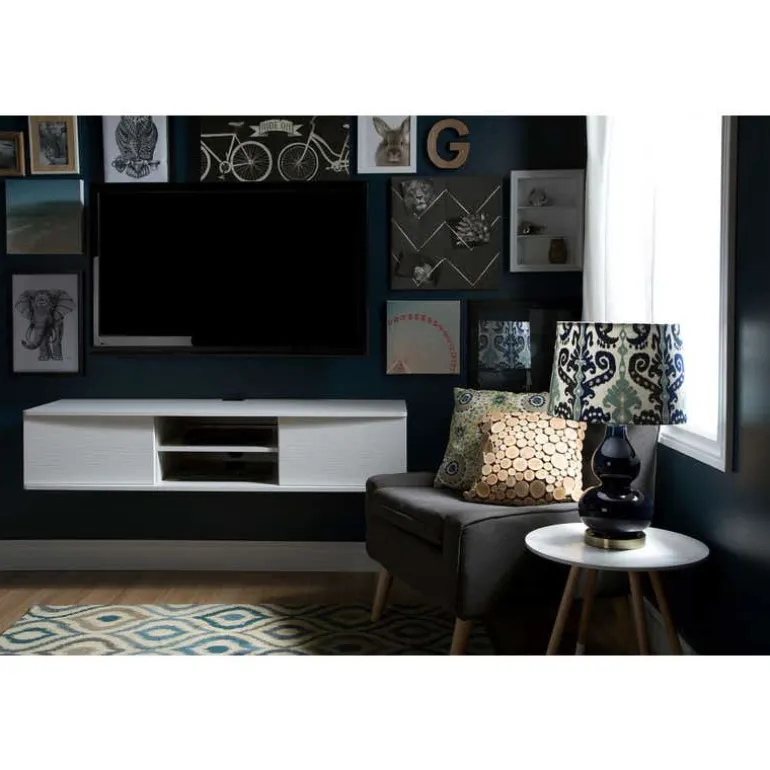 56" Wide Wall Mounted Media Console - South Shore