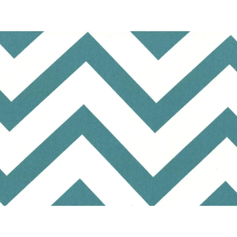 Accent chair - teal " chevron " fabric / chrome metal