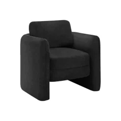 Accent Chair in Black Fabric