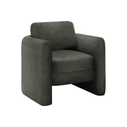 Accent Chair in Dark Grey Fabric