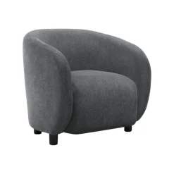 Accent Chair in Dark Grey Fabric