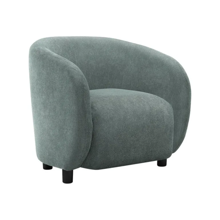 Accent Chair in Green Fabric