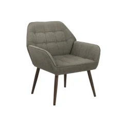 Accent Chair in Light Brown Fabric