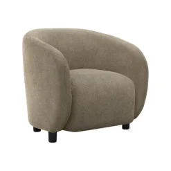 Accent Chair in Light Brown Fabric