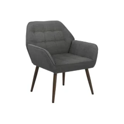 Accent Chair in Light Grey Fabric
