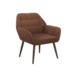 Accent Chair in Rust Fabric