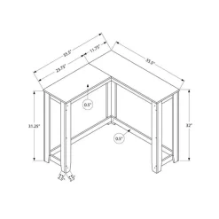 Accent table - 36" / dark taupe corner console - Monarch