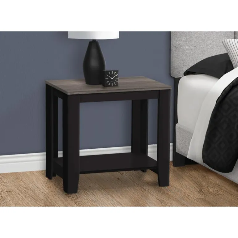 Accent table - black / grey top - Monarch
