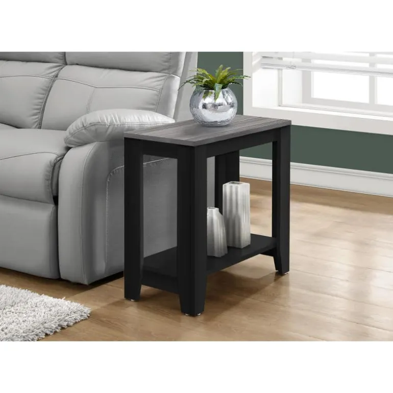 Accent table - black / grey top - Monarch