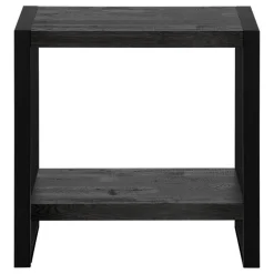Accent table - black reclaimed wood-look / black metal - Monarch