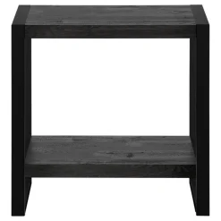 Accent table - black reclaimed wood-look / black metal - Monarch