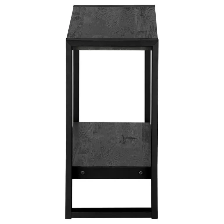 Accent table - black reclaimed wood-look / black metal - Monarch