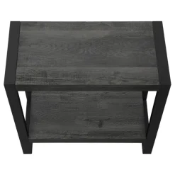 Accent table - black reclaimed wood-look / black metal - Monarch