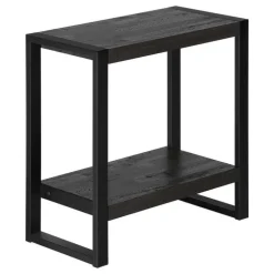 Accent table - black reclaimed wood-look / black metal - Monarch