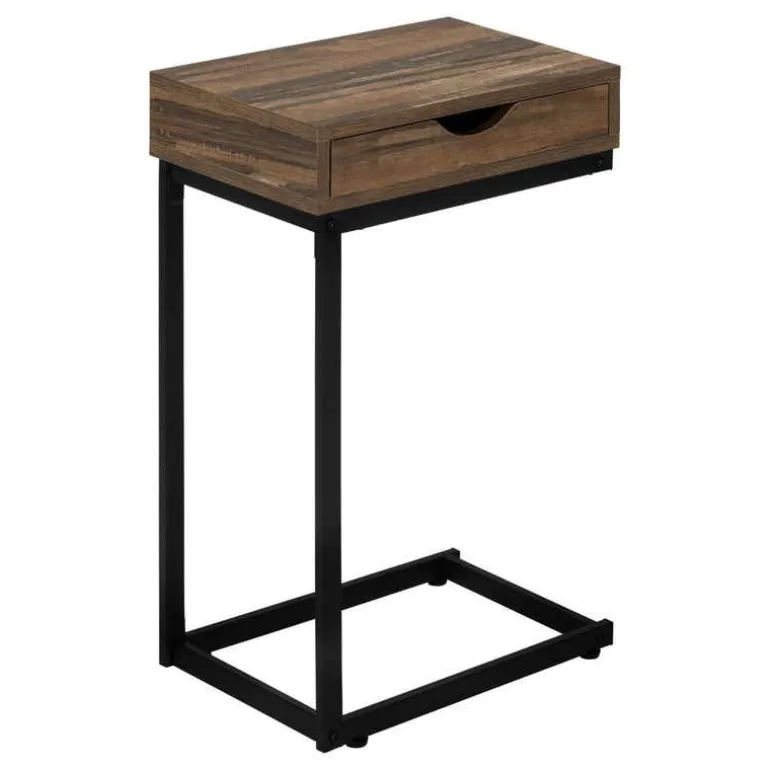 Accent table - brown reclaimed-look / black metal - Monarch