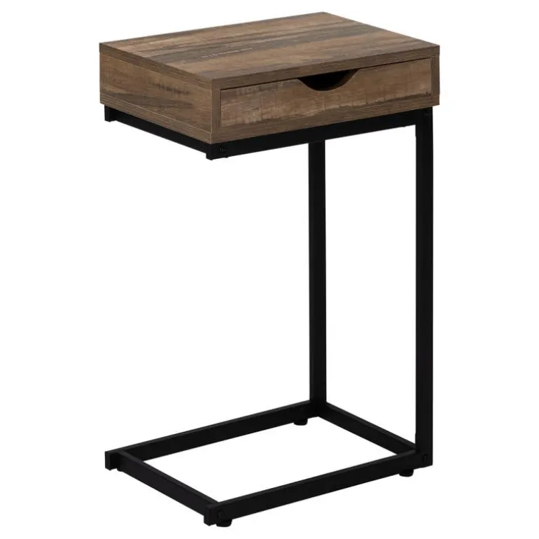 Accent table - brown reclaimed-look / black metal - Monarch