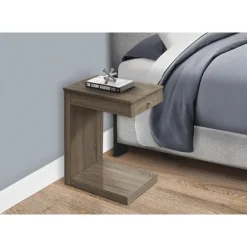 Accent table - dark taupe with a drawer - Monarch