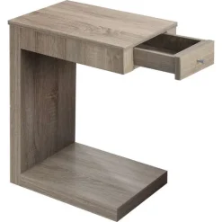 Accent table - dark taupe with a drawer - Monarch