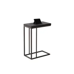 Accent table - espresso / bronze metal - Monarch