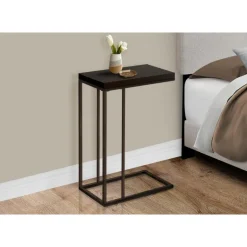 Accent table - espresso / bronze metal - Monarch