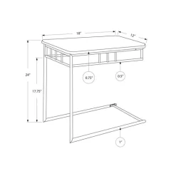 Accent table - espresso marble / bronze metal - Monarch