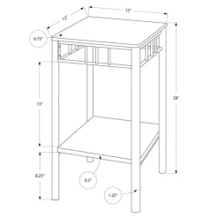Accent table - espresso marble / bronze metal - Monarch