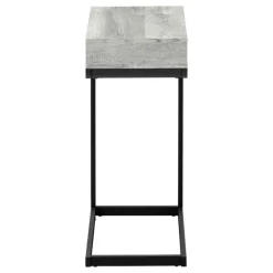 Accent table - grey reclaimed wood-look / black / drawer - Monarch