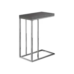 Accent table - grey with chrome metal - Monarch