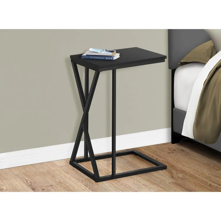 Accent table - 25"h / black / black metal - Monarch