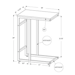 Accent table - 24"h / black / black metal - Monarch