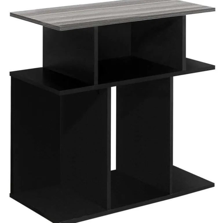 Accent table - 24"h / black / grey top - Monarch