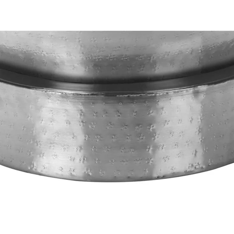 Accent table - 22"h / chrome iron metal drum end - Monarch