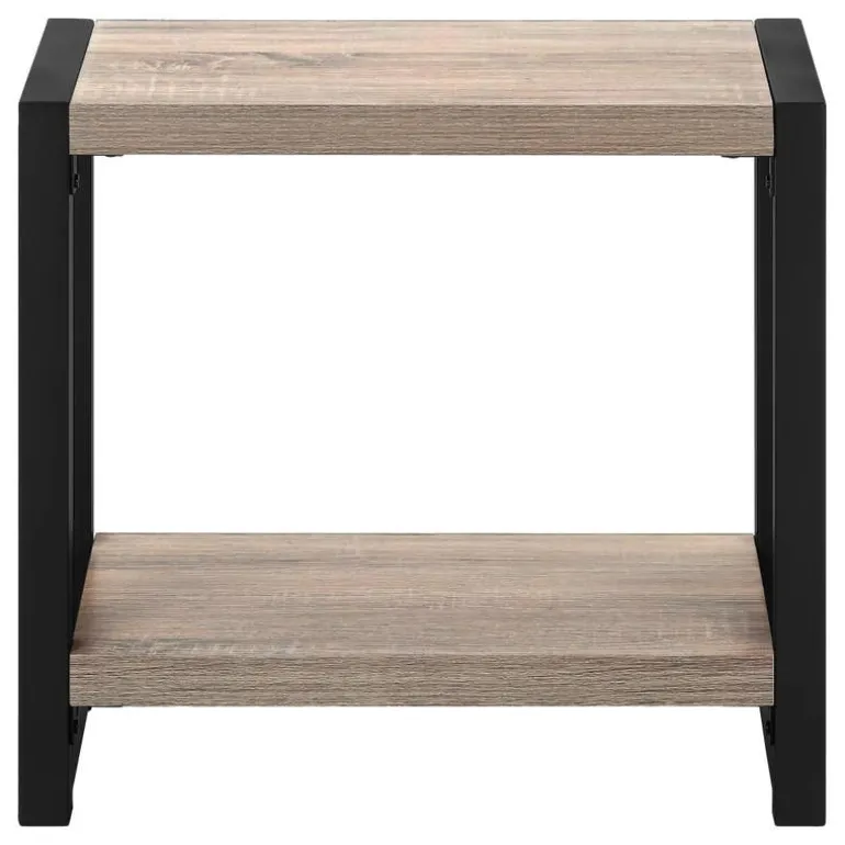 Accent table - 22"h / dark taupe / black metal - Monarch