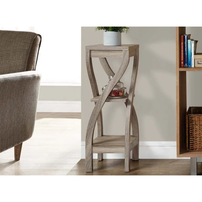 Accent table - 32"h / dark taupe - Monarch