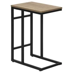 Accent table - 24"h / dark taupe / black metal - Monarch