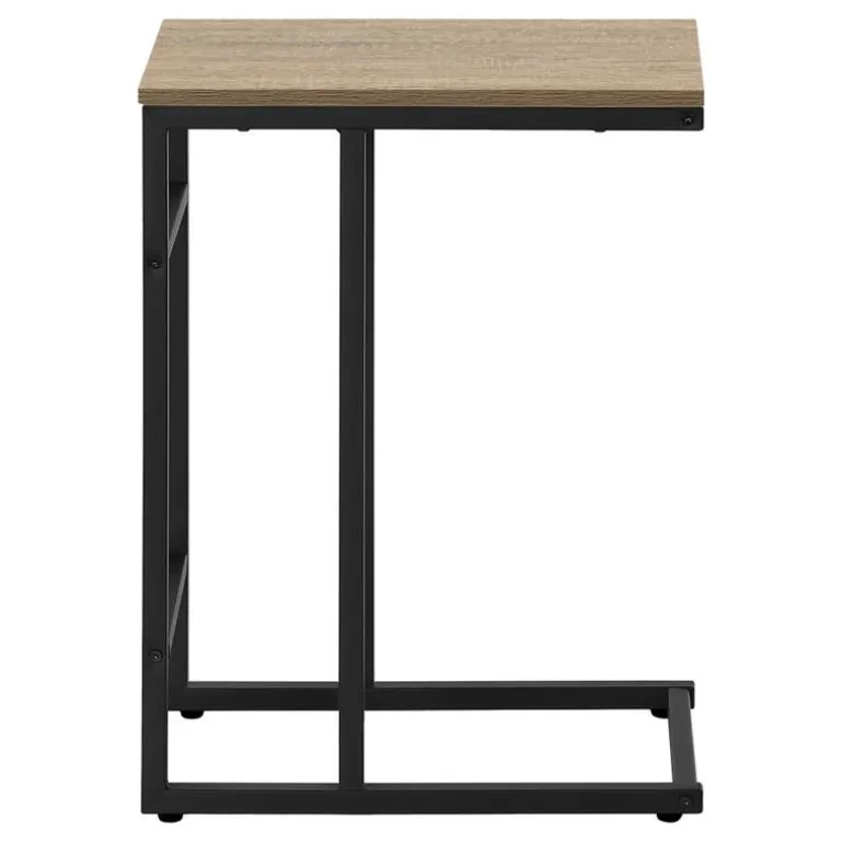 Accent table - 24"h / dark taupe / black metal - Monarch