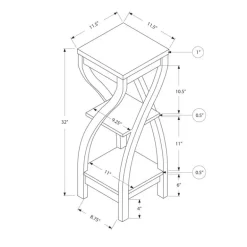 Accent table - 32"h / espresso - Monarch