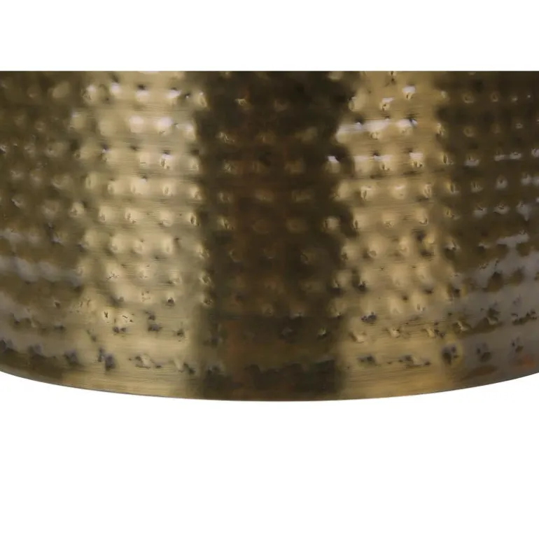 Accent table - 22"h / gold iron metal drum end - Monarch