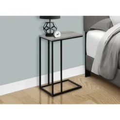 Accent table - 25"h / grey / black metal - Monarch