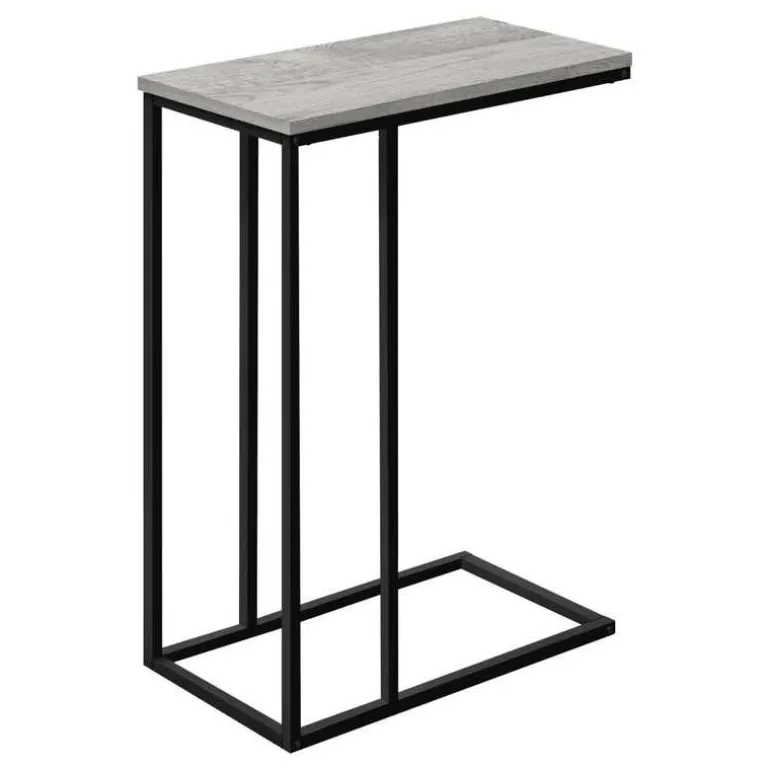 Accent table - 25"h / grey / black metal - Monarch
